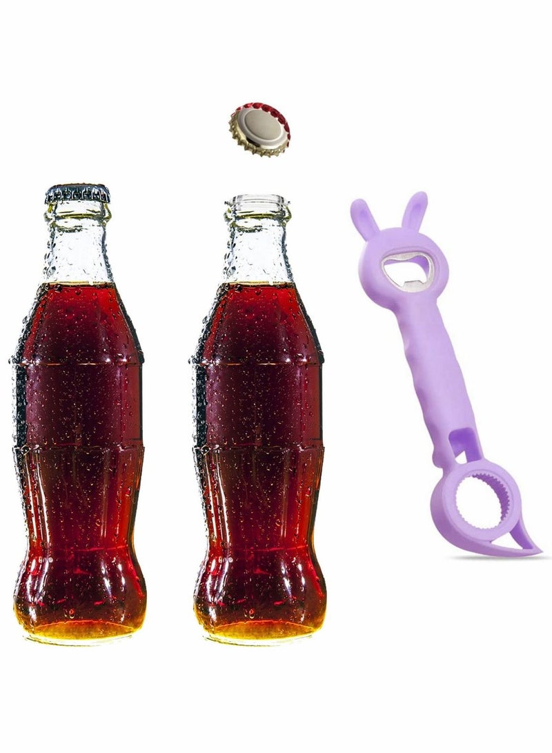 نيبمينينت Multifunctional Jar Opener 4 Pieces Portable Nonslip Bottle Openers for Home Kitchens Bars Parties - Image 2