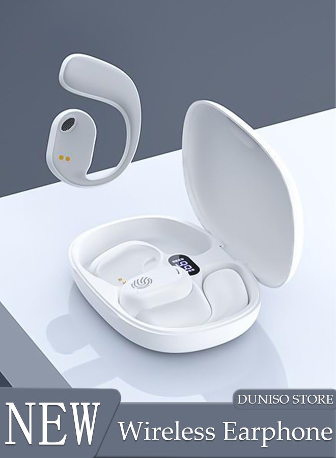 DUNISO Wireless Headphones Bluetooth Ear Clip Noise-cancelling Earphones with Wireless Charging Case Digital Display and Touch Control Waterproof for Running Sport Gym  - Image 1