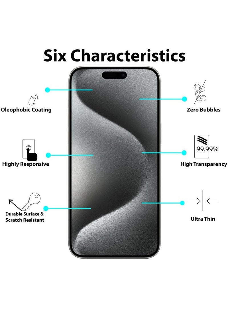 ELTRAZONE Screen protector compatible with iPhone 15 Pro Max 5G Matte Screen Protector Anti-Glare Anti-Fingerprint 3D Touch Easy Install,[Gaming] Matte Finish Surface ceramic film (NOT Glass) - Image 2