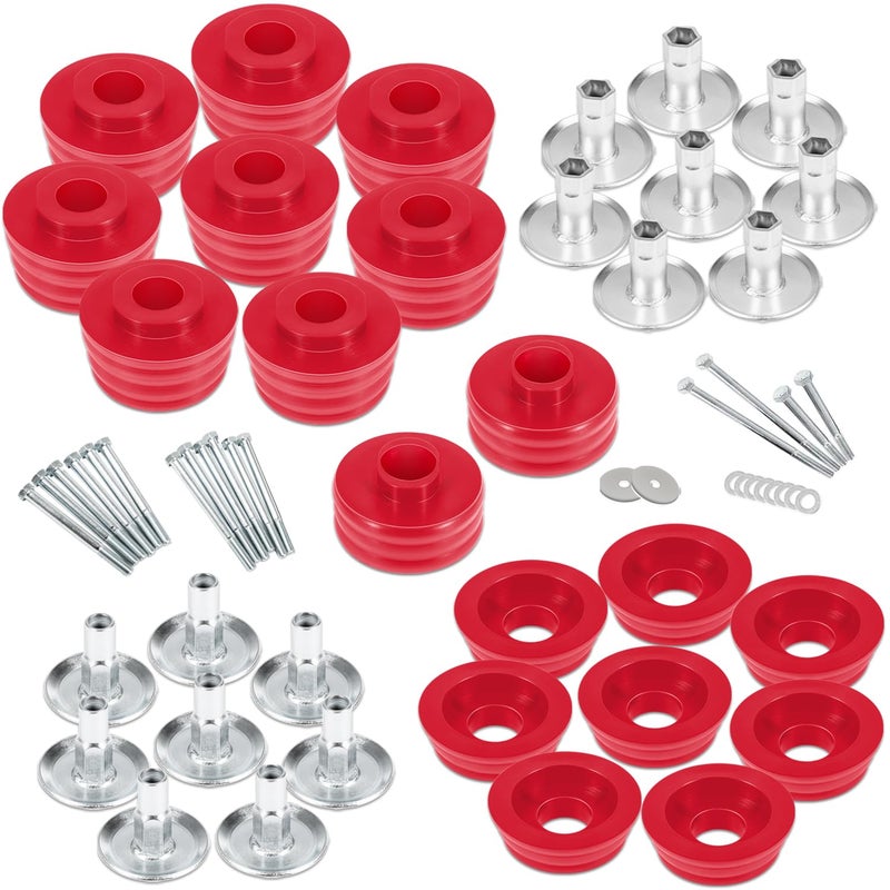 KF04060BK Body Mount Bushing Kit for Ford F250 F350 Super Duty 2WD4WD 20082016 Polyurethane Cab Mounts With Steel Sleeves