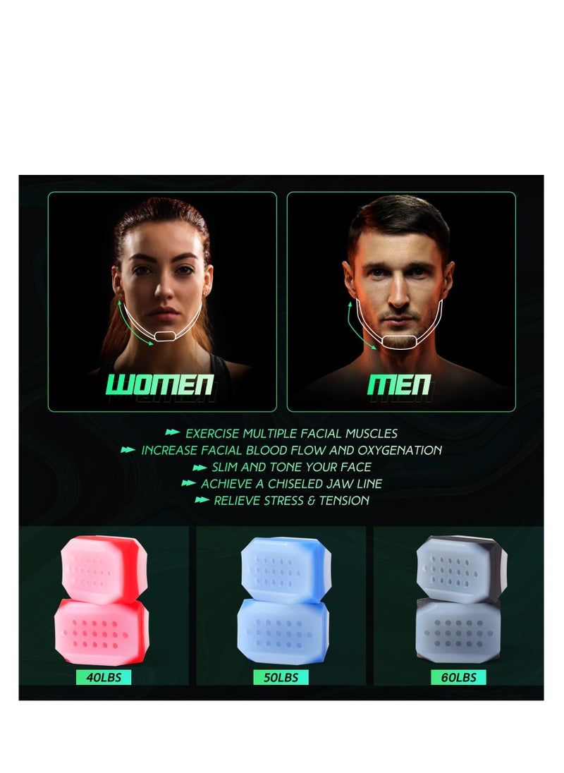 SYOSI Jawline Exerciser for Men & Women, 6Pcs Jaw Exerciser Gum, Silicone Jaw Exerciser Tablets, Jaw Trainer Jawline Shaper, Face Slimming Tools, for Beginner, Intermediate & Advanced Users  - Image 5