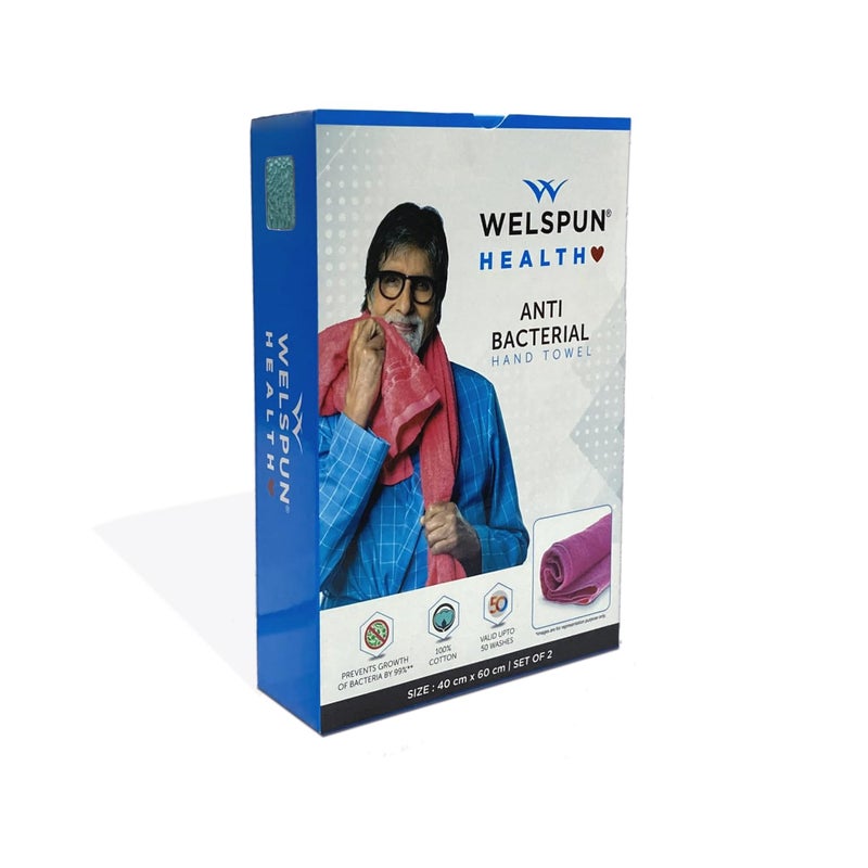 Welspun Anti Bacterial 100% Cotton Hand Towel-Classic Mint - Image 5