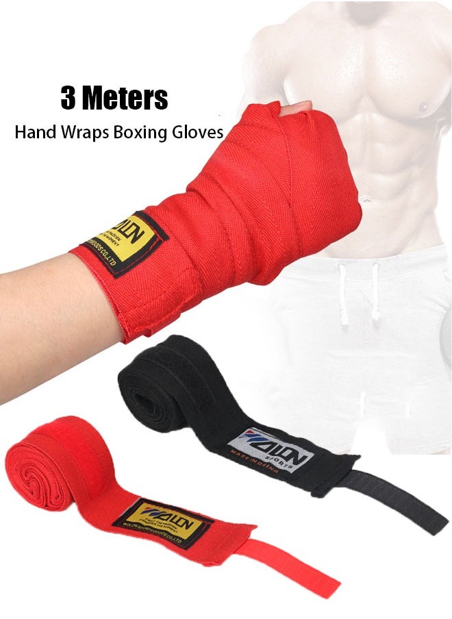 Sports Boxing Hand Wraps-3Meter，Hand Wraps Boxing Gloves for Boxing Training Punching MMA Martial Arts Muay Thai Speed Bag Training Hands Protection（Black/Red） - pzsku/Z53A7061E5A0F76691C7BZ/45/_/1729492781/994b74db-b5c6-4518-ad94-8b6fbce81c81