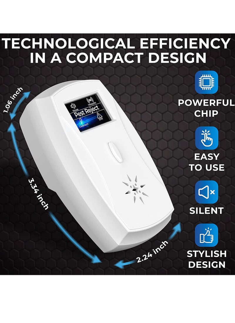 KASTWAVE - New 2022 Effective Ultrasonic Pest Repeller - Wall Plug-in Electromagnetic + Ionic, Up to 9000 Sq.ft, Cockroach Control Safe Quiet Device for Insects Roaches Ant Mice Bugs  Rodents Spiders, 3Pack - Image 1