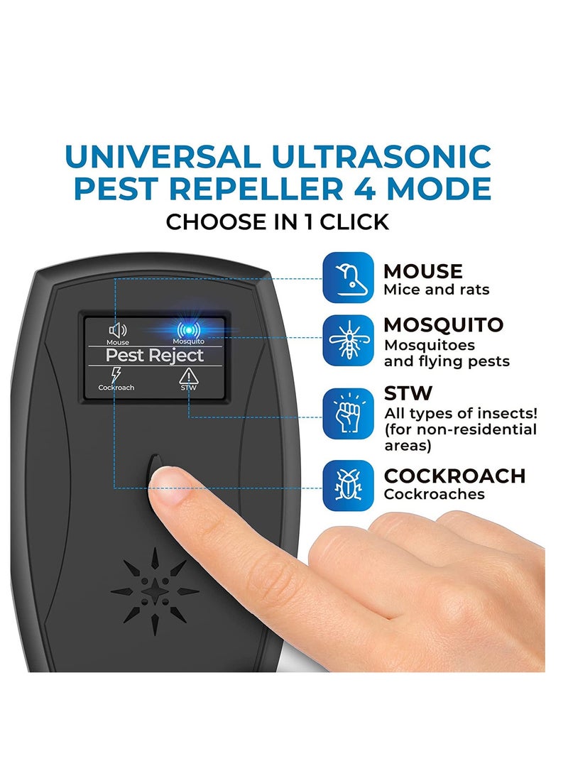 KASTWAVE - New 2022 Effective Ultrasonic Pest Repeller - Wall Plug-in Electromagnetic + Ionic, Up to 9000 Sq.ft, Cockroach Control Safe Quiet Device for Insects Roaches Ant Mice Bugs  Rodents Spiders, 3Pack - Image 1