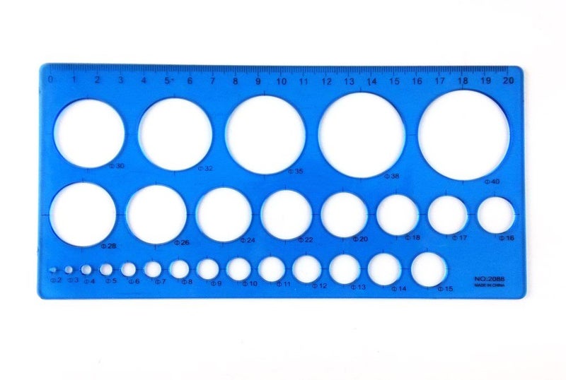 yueton 3pcs Colorful Transparent Plastic Washable Circle Drawing Painting Stencils Scale Template Sets Graphics Rulers - Image 4