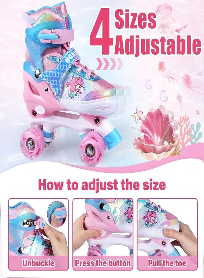 Hualonger Roller Skates,4 Size Adjustable Roller Skates Kids,Light-Up Wheels and Adorable Cartoon Designs, Multiple Layers of Protection for Girls and Boys,Suitable Indoor Outdoor - Image 3