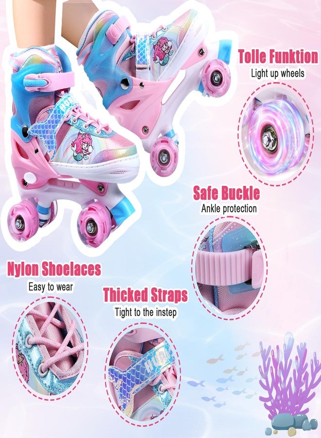 Hualonger Roller Skates,4 Size Adjustable Roller Skates Kids,Light-Up Wheels and Adorable Cartoon Designs, Multiple Layers of Protection for Girls and Boys,Suitable Indoor Outdoor - Image 4