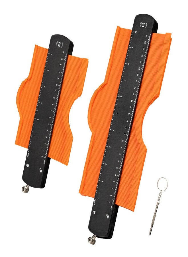 Teslong 10+6 Inch Contour Gauge with Lock, Fathers Day Dad Gifts from Daughter Son Wife, Precisely Copy Irregular Shape Contour Gauge Tool with Scale, Home Improvement Measuring Woodworking Tools - Image 1
