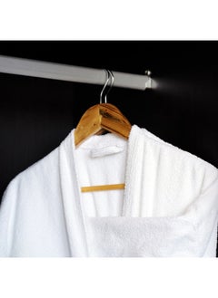 Rest Terry Bathrobe With Pockets White Xxl Hotel Luxury Loungewear Cotton Soft And Absorbent Comfortable After Shower Bathrobe Fade Resistant For Men And Women One Size Fits All 45X30X65Cm  - Image 1