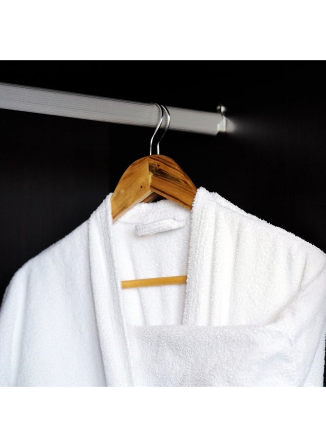 Rest Terry Bathrobe With Pockets White Xxl Hotel Luxury Loungewear Cotton Soft And Absorbent Comfortable After Shower Bathrobe Fade Resistant For Men And Women One Size Fits All 45X30X65Cm  - Image 1
