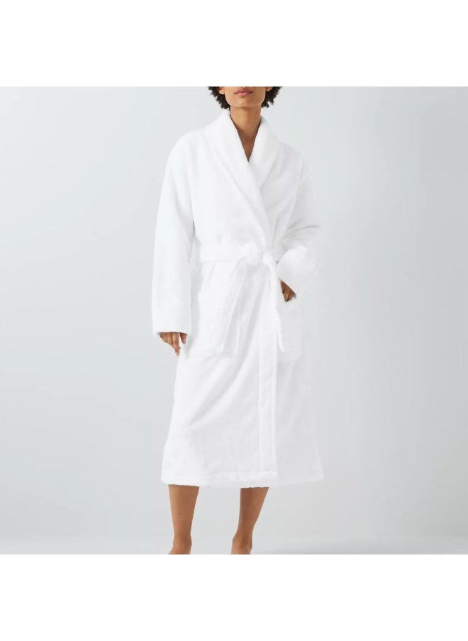 Rest Terry Bathrobe With Pockets White Xxl Hotel Luxury Loungewear Cotton Soft And Absorbent Comfortable After Shower Bathrobe Fade Resistant For Men And Women One Size Fits All 45X30X65Cm  - Image 2
