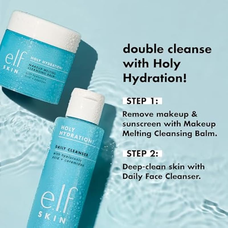 elf e.l.f. Holy Hydration! Daily Cleanser, Infused with Ceramides, Removes Dirt, Makeup & Impurities, Nourishing & Hydrating Formula - Image 3