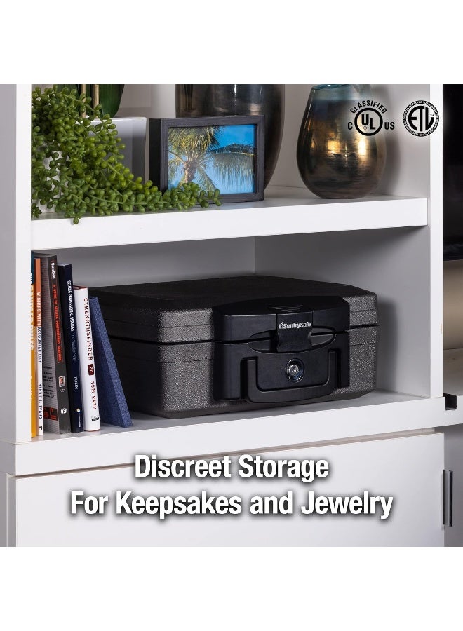 SentrySafe Sentry Safe Safe Box, Fireproof Waterproof, Lock Box, Black, Exterior: 14.3 in W x 13 in D x 6.1 in H - Image 2