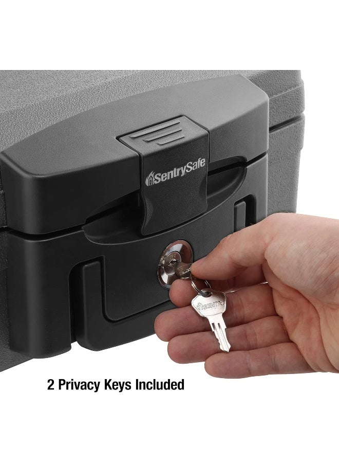 SentrySafe Sentry Safe Safe Box, Fireproof Waterproof, Lock Box, Black, Exterior: 14.3 in W x 13 in D x 6.1 in H - Image 1