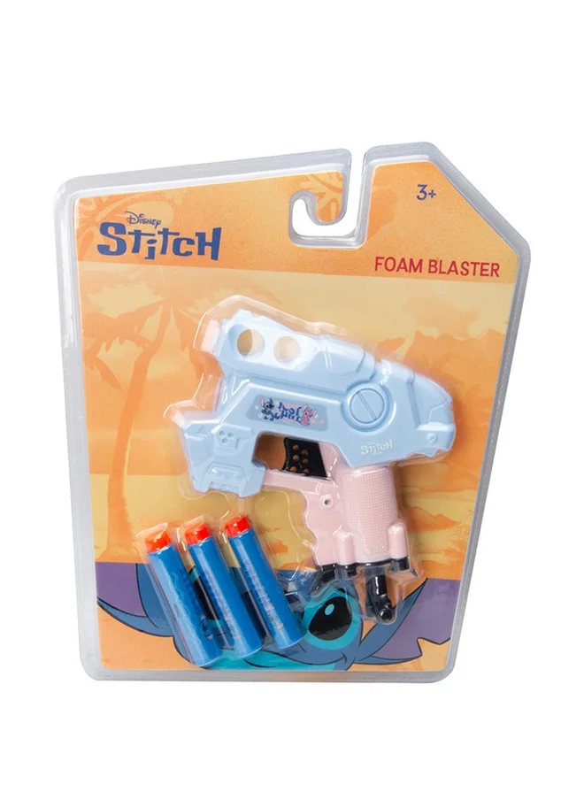 ديزني Stitch Junior Explorer Easy-Play Toy Foam Blaster, 3 Shooting Foam Darts,  Foam Blasters For Kids Outdoor Games, Ages 3 & Up