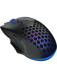 lecoo Lenovo MS107 Wired RGB LED Illuminated 3200DPI 7-Button Gaming Mouse Black  - Image 2