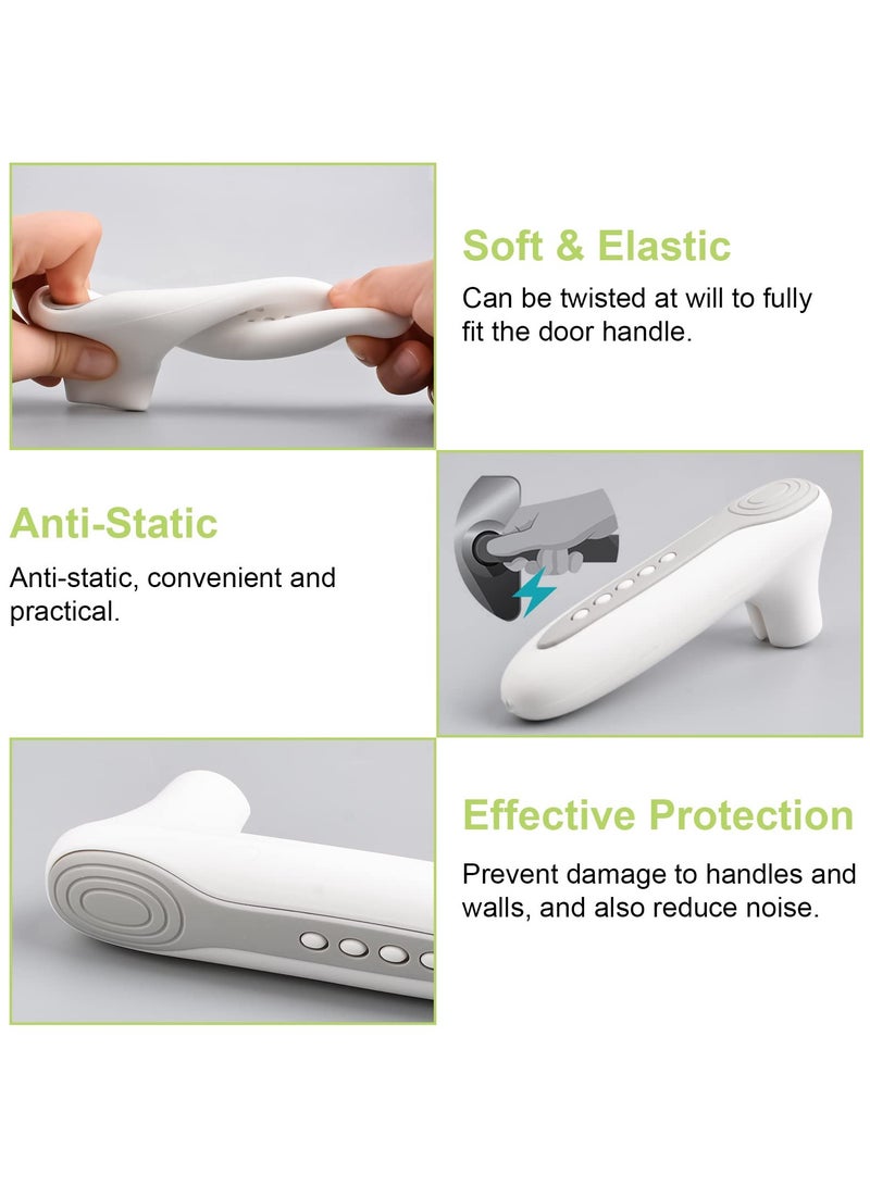 2 Pcs Silicone Door Handle Covers, Silicone Door Handle Glove Anti-Static Safety Door Knob, Baby Safety Equipment Kids Safety Door Knob Cover for Flat Square Door Handle - Image 4