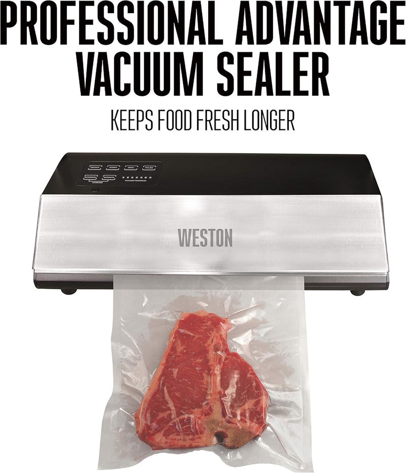 Weston Weston 650501W Professional Advantage Vacuum Sealer 11 Stainless Steel and Black  - Image 2