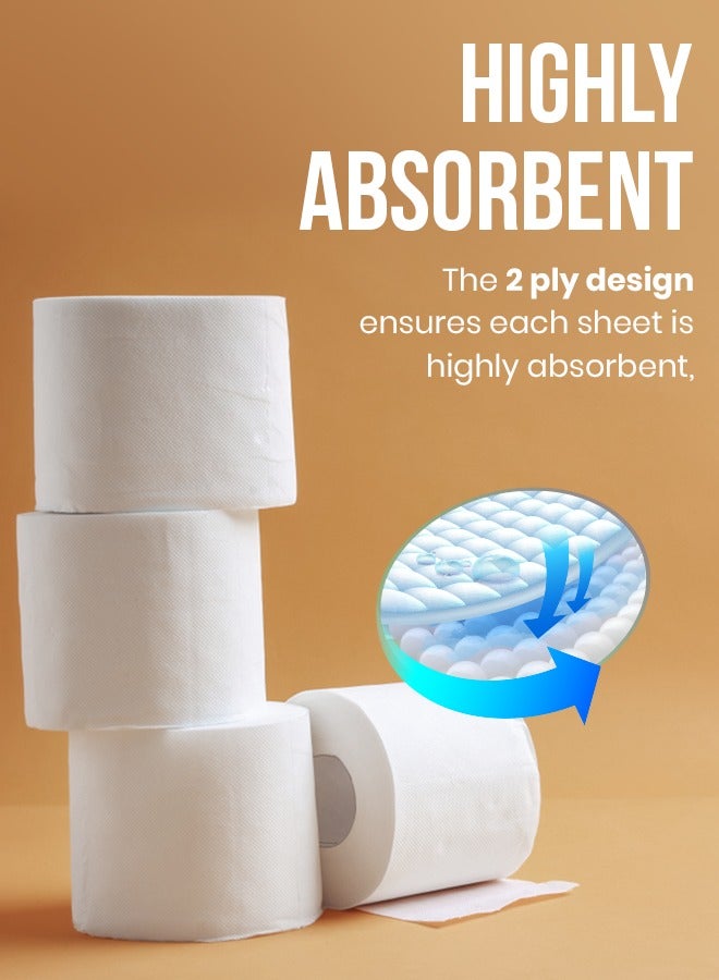 BRANDSFINITY Toilet Paper 2 Ply, 20 Rolls x 300 Sheets, Longer Lasting Absorbent Toilet Roll, Premium Silky Feel Softness Bathroom Tissue, 2 Ply Tissue Thickness - Image 3
