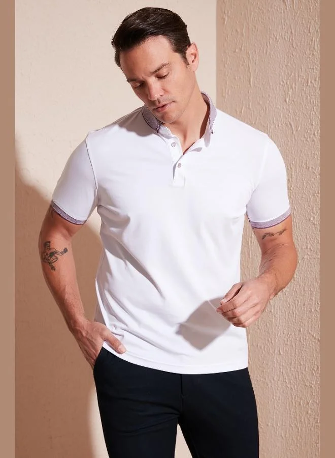 Buratti Cotton Slim Fit Polo Collar T Shirt Men's Polo Collar T-Shirt 646R4560