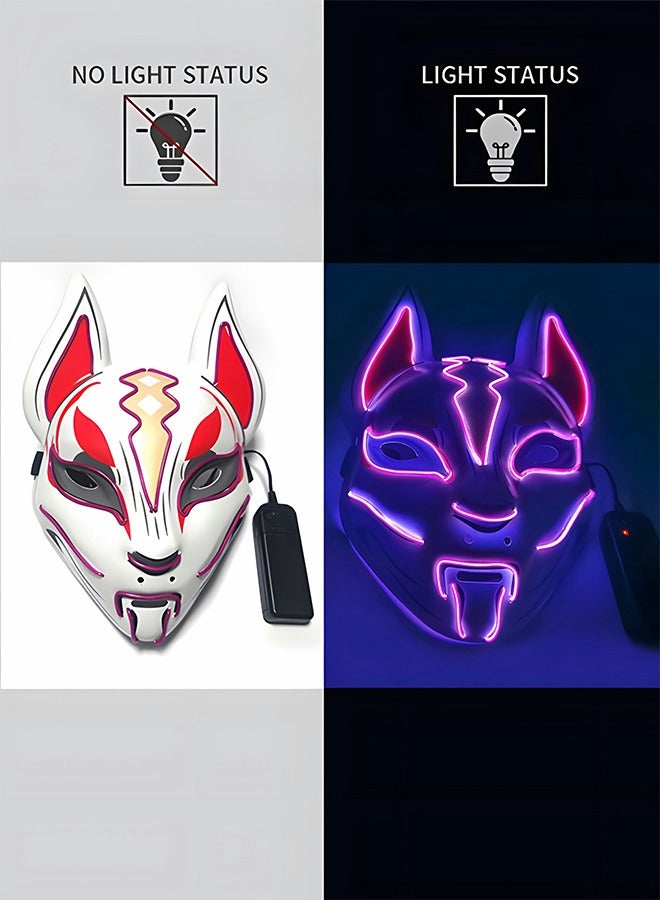 GROIC Luminous Mask Led Fox Drift Mask EL Wire lighrt up Mask, Decoration Party Costume Mask,Cosplay Costume Parts,Party Dressing - Image 2