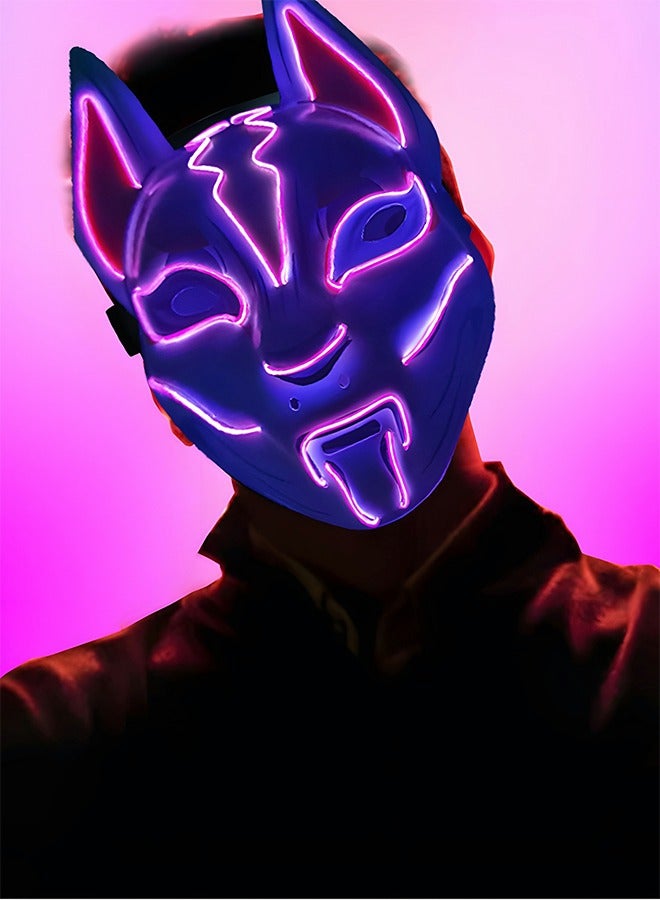 GROIC Luminous Mask Led Fox Drift Mask EL Wire lighrt up Mask, Decoration Party Costume Mask,Cosplay Costume Parts,Party Dressing - Image 3