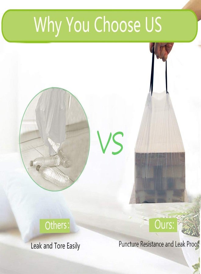 Besli 1.2 Gallon Drawstring Trash Bag Small Garbage Bag,120 Counts (White, 1.2 Gallon) - Image 5