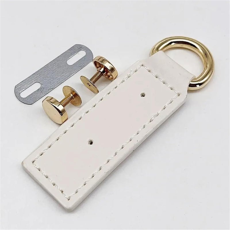 Buttons for Crafts D Rings for Purse 5pcs Bag Hardware PU Leather Bags Clasp Handmade Metal Snap Chain DIY(Brown) - Image 3