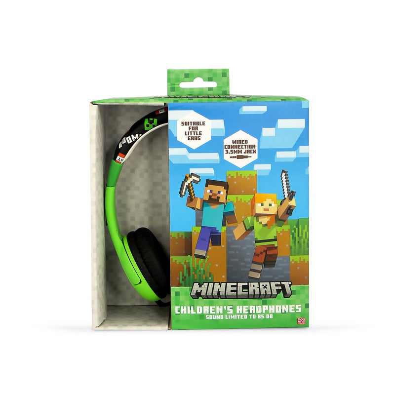 Minecraft Creeper Wired Headphones (Green) - Image 1