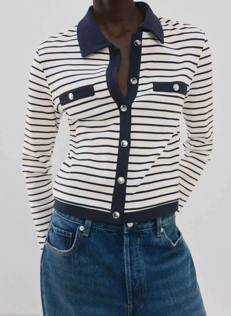 MANGO  Striped cardigan with jewel buttons for Women | Best Price UAE