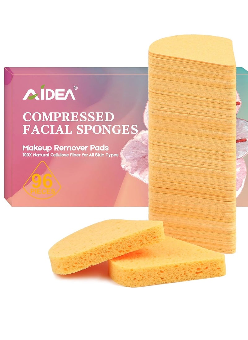 AIDEA - AIDEA 96Count Facial Sponges Compressed, Face Sponges for Cleansing, Natural Cosmetic Makeup Sponges, Sponges for Washing Face, Exfoliating, Makeup Removal, Travel Essentials for Women - Image 1