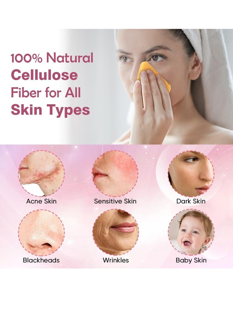 AIDEA - AIDEA 96Count Facial Sponges Compressed, Face Sponges for Cleansing, Natural Cosmetic Makeup Sponges, Sponges for Washing Face, Exfoliating, Makeup Removal, Travel Essentials for Women - Image 1
