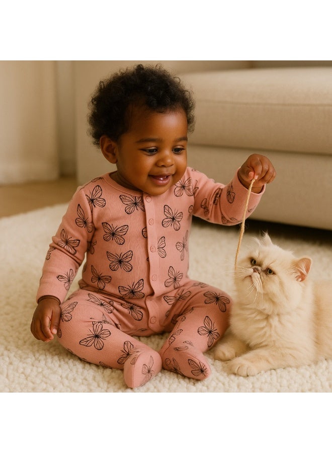 Oceakids Ribbed Bamboo Sleepsuit - Image 1