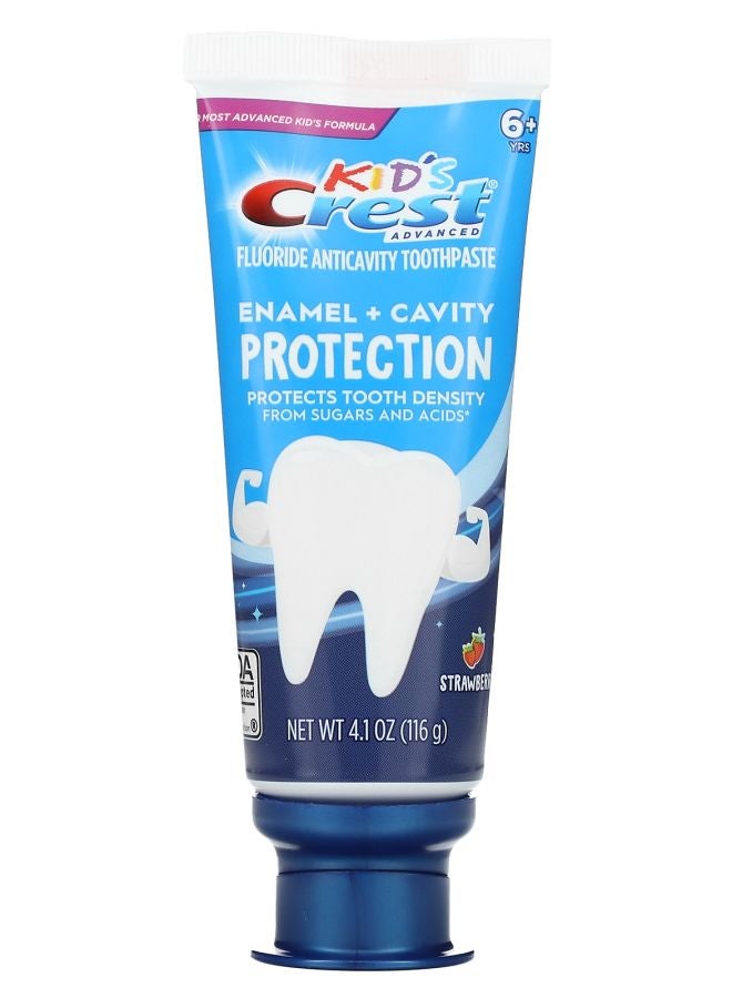 Crest Kids Advanced Fluoride Anticavity Toothpaste 6+ Yrs Strawberry 4.1 oz (116 g)