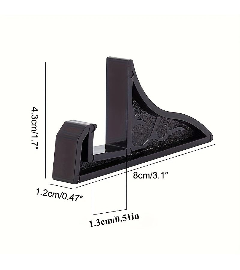 2 Black Plastic Stands For Memorial Slate Granite Plaque Photo Frame Holder - Image 3