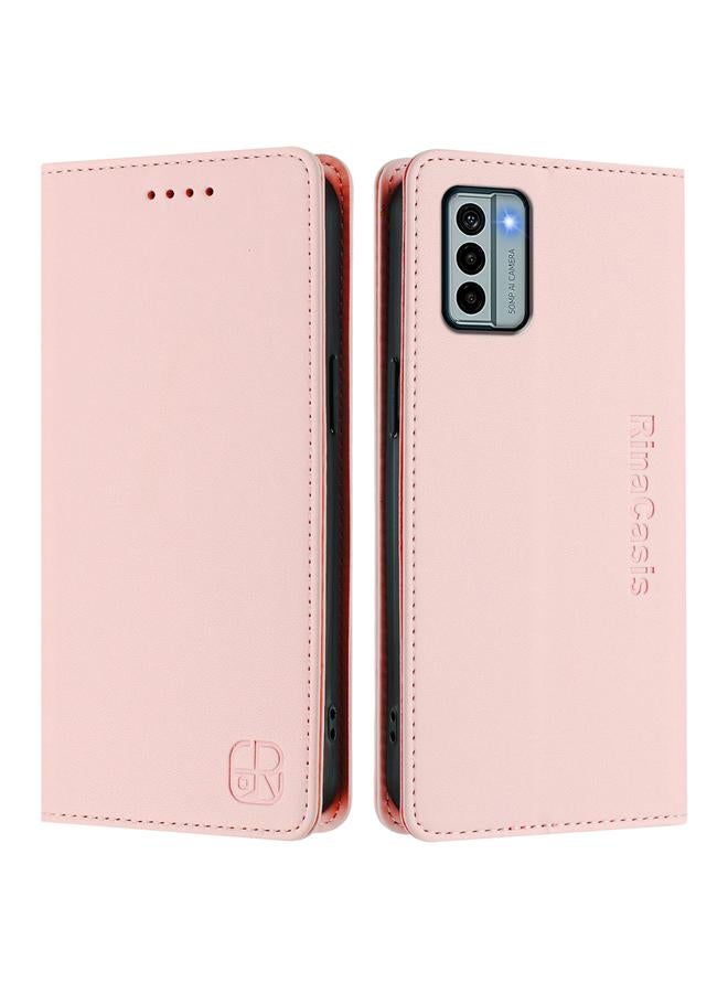 S-TOP Case For Nokia G22 RC01 Dual-Folded Magnetic Suction RFID Leather Phone Case - Image 2