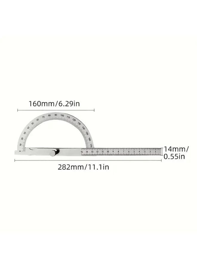 Hollow Angle Gauge 180 Degree Rotation Dual Scale Protractor Aluminum Alloy - Image 4