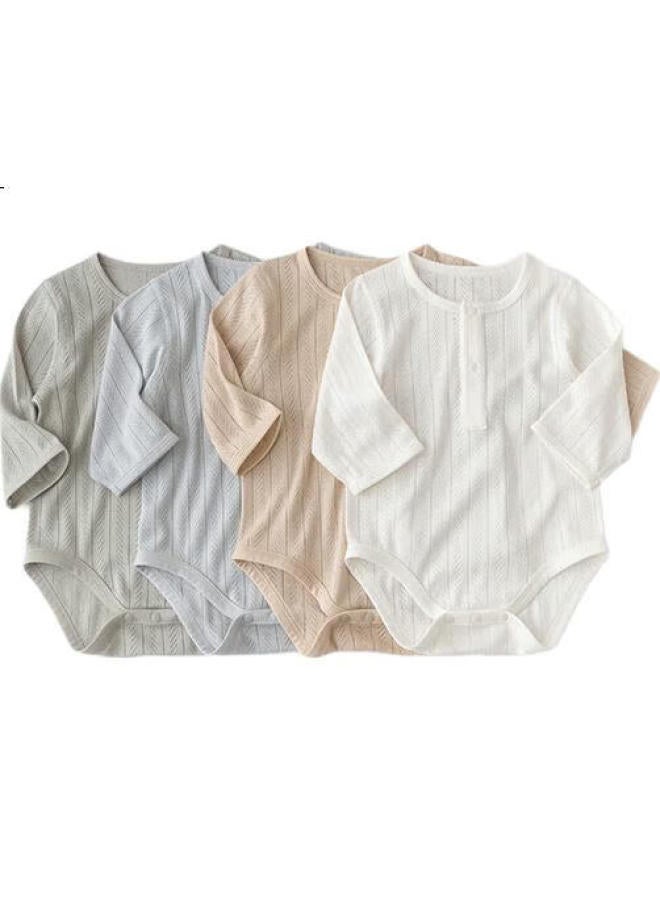 Good bear Guaiqi Bear Modal Baby Romper Summer Thin Baby Jumpsuit Triangle Ha Clothes Crawling Clothes Pajamas Air Conditioning Clothes - Image 1