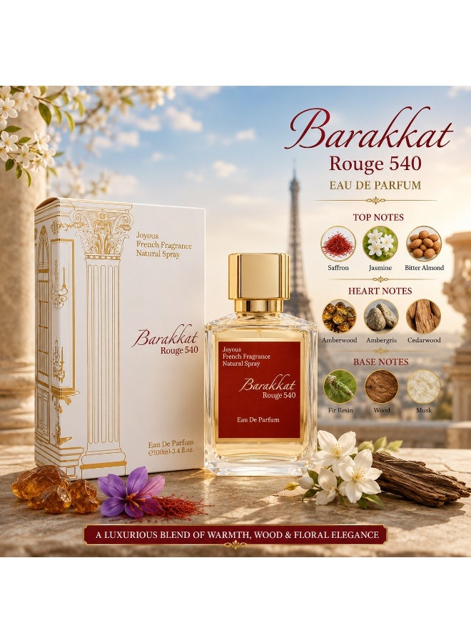 جويوس باراكات روج 540 - عطر أو دو برفيوم 100 مل برائحة فرنسية فاخرة للجنسين - Image 3