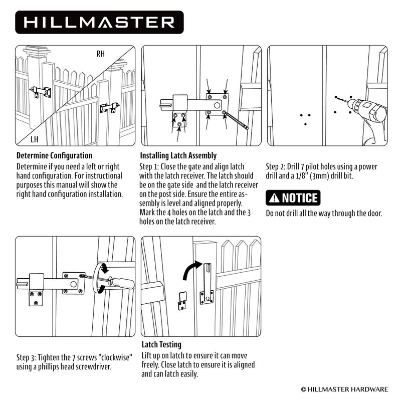 HILLMASTER Sturdy 6" Farm Flip Fence Gate Latch, Barn Door Lock Flip Latch Hardware, Rustic Gate Lock for Cabinet, Shed, Sliding Doors, Matte Black - Image 5