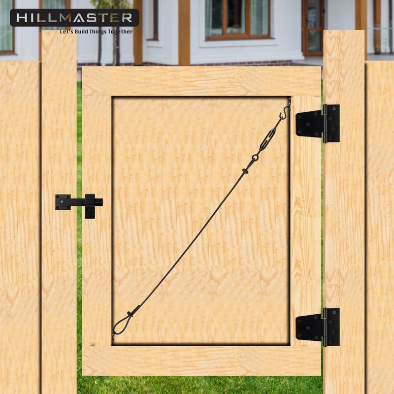 HILLMASTER Sturdy 6" Farm Flip Fence Gate Latch, Barn Door Lock Flip Latch Hardware, Rustic Gate Lock for Cabinet, Shed, Sliding Doors, Matte Black - Image 4