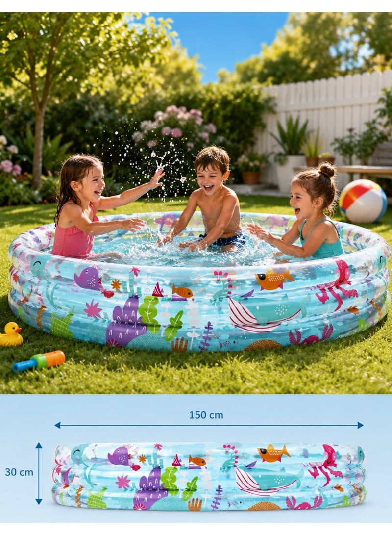 بست واي مسبح أطفال هوائي قابل للنفخ للأطفال والصغار – مسبح مائي متين للاستخدام الخارجي والحدائق والأنشطة الصيفية - Image 1