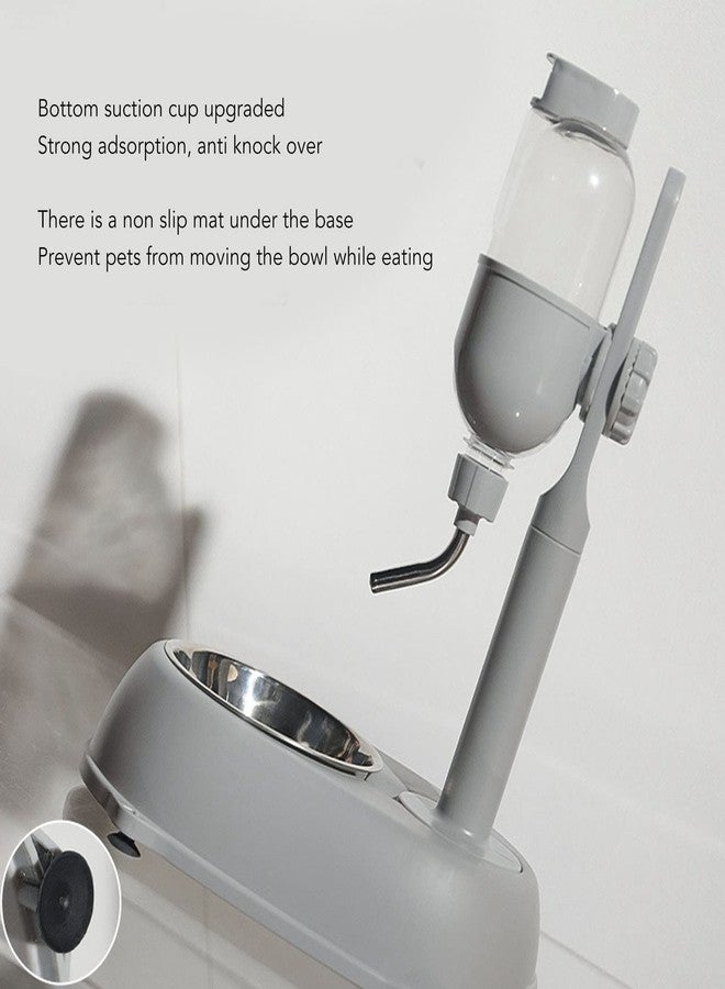 Chazcool Pet Water Dispenser, Pet Standing Water Dispenser Bowl, 2 in 1 500ml Multifunctional Detachable Height with Stand for Dogs Cats - Image 4