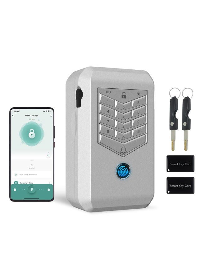 KENRONE Key Lock Box with Doorbell, Bluetooth or APP Remote Unlocking, Security Lock Box for Outdoors, Business Owners, Realtors and Hosts (Silver) - Image 1