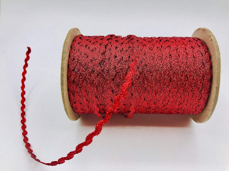 TrimPlace 3/16" Metallic RIC Rac - 24 Yards (Red) - Image 1