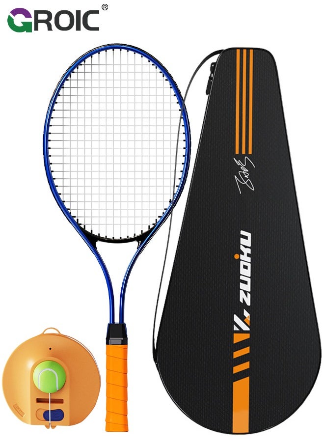GROIC Adult Tennis Racket Set,Tennis Trainer with String Rebound Tennis,Beginner Tennis Training with Racket,Racket Bag, Tennis Trainer,Outdoor Sports Set  - Image 1