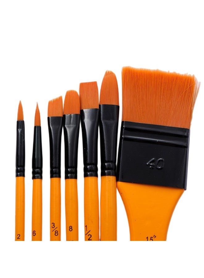 Keep Smiling 7PCS Professional Artist Brush Set for Oil, Acrylic & Watercolor - Image 3