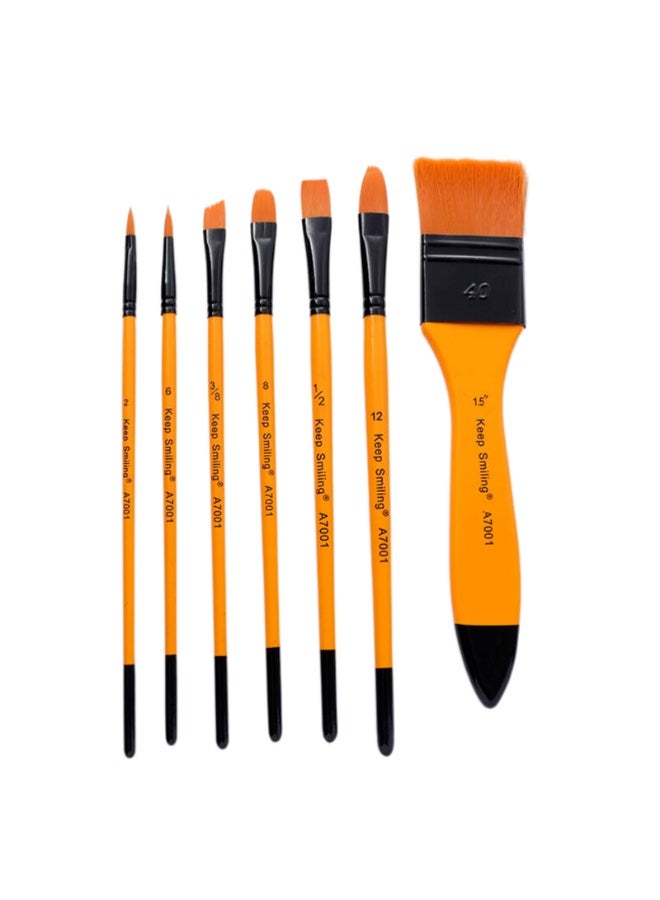 Keep Smiling 7PCS Professional Artist Brush Set for Oil, Acrylic & Watercolor - Image 1