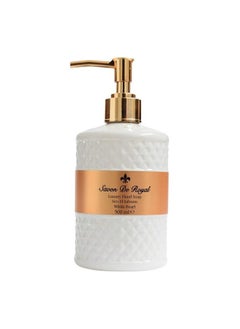 Savon De Royal White Pearl Liquid Hand Soap - Liquid Hand Wash, Multipurpose Liquid Soap in Pump Dispenser, Lily Flower Scent, 16.9 fl oz  - Image 1